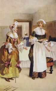 Gertrude affronta Lady Scrope avec des joues rouges et des yeux brillants - W.S. Stacey